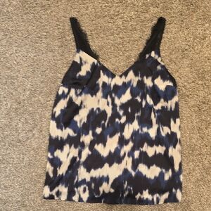 Express Navy and Cream Camisole